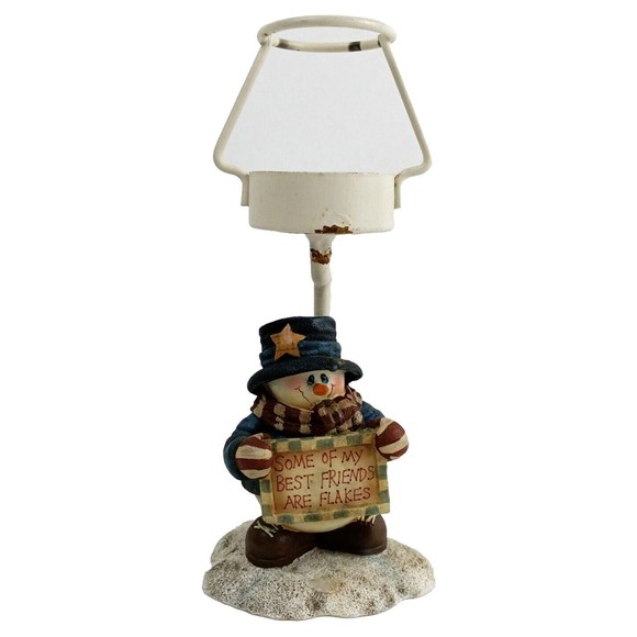 TAG Other - Snowman Tea Light Candle Holder - Lamp “Some of My Best Friends are Flakes”